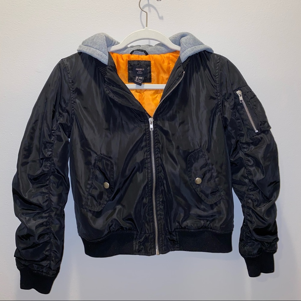 Black bomber jacket